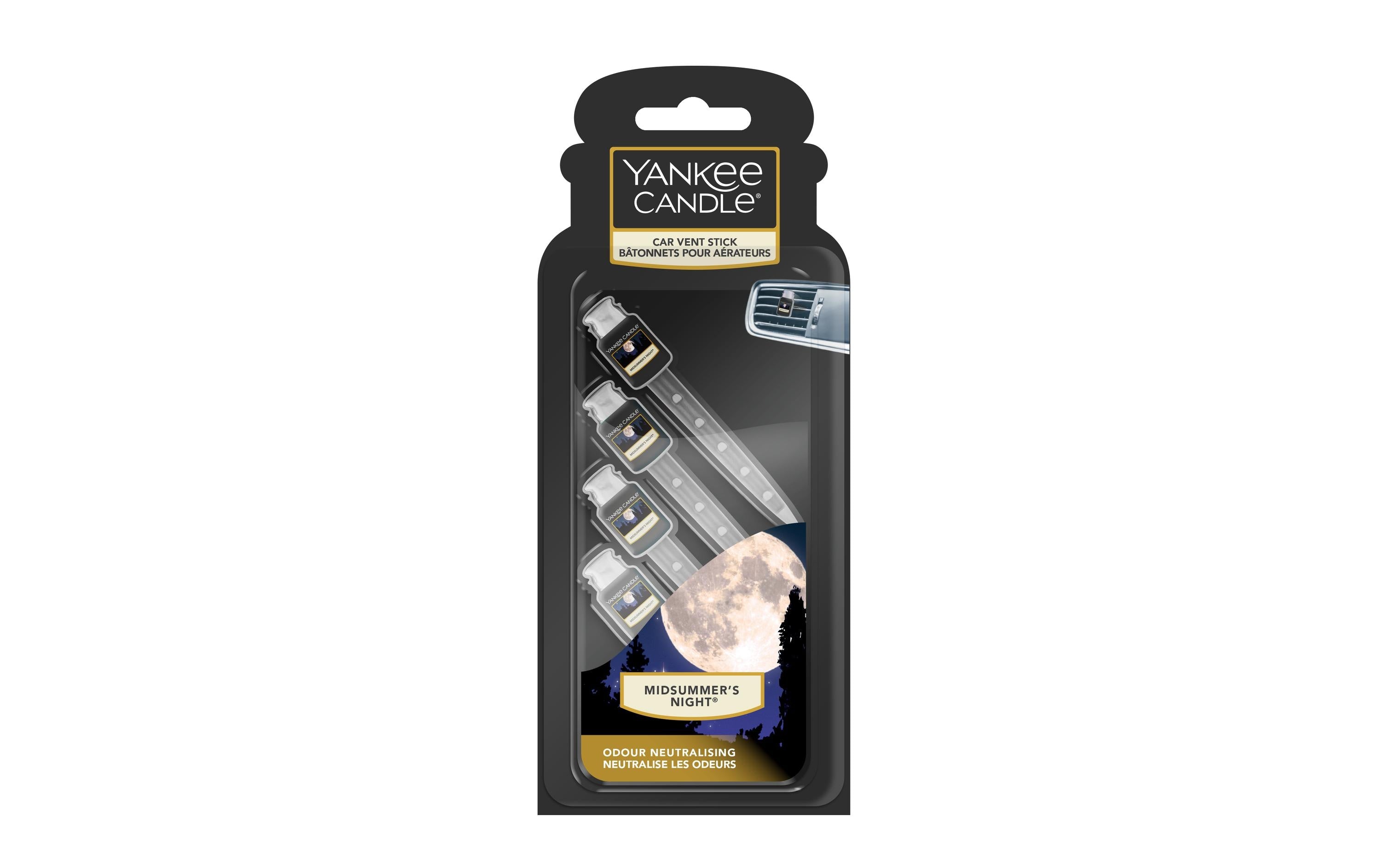 Yankee Candle Auto-Lufterfrischer Vent Stick 4 Stück Midsummer's Night