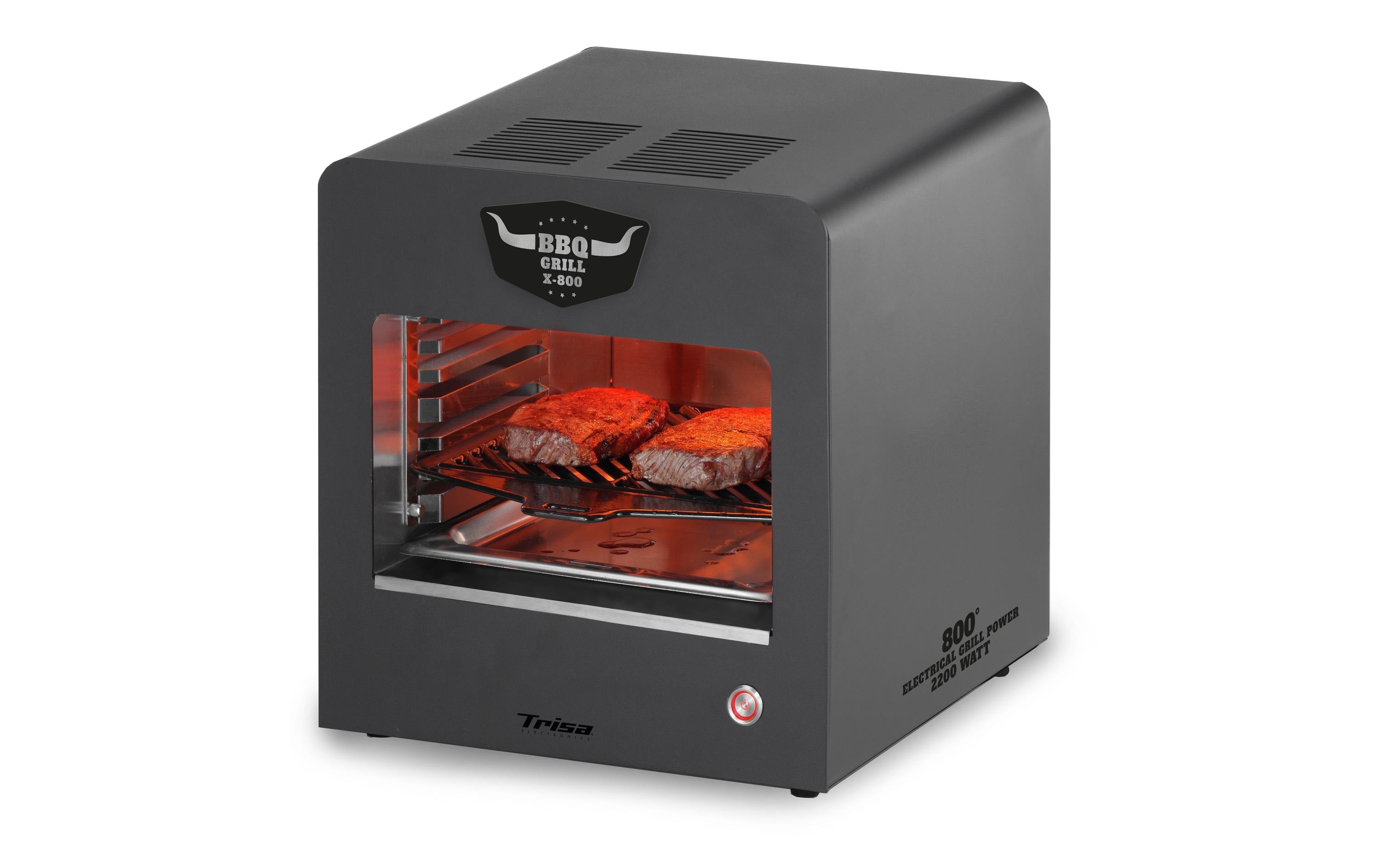 Trisa Elektrogrill 800 Grad Anthrazit kompakt elektrisch Grills & Feuerstellen Trisa