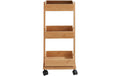 Wenko Haushalt- und Badwagen Tortona Braun Holz, Grundmaterial: Holz
