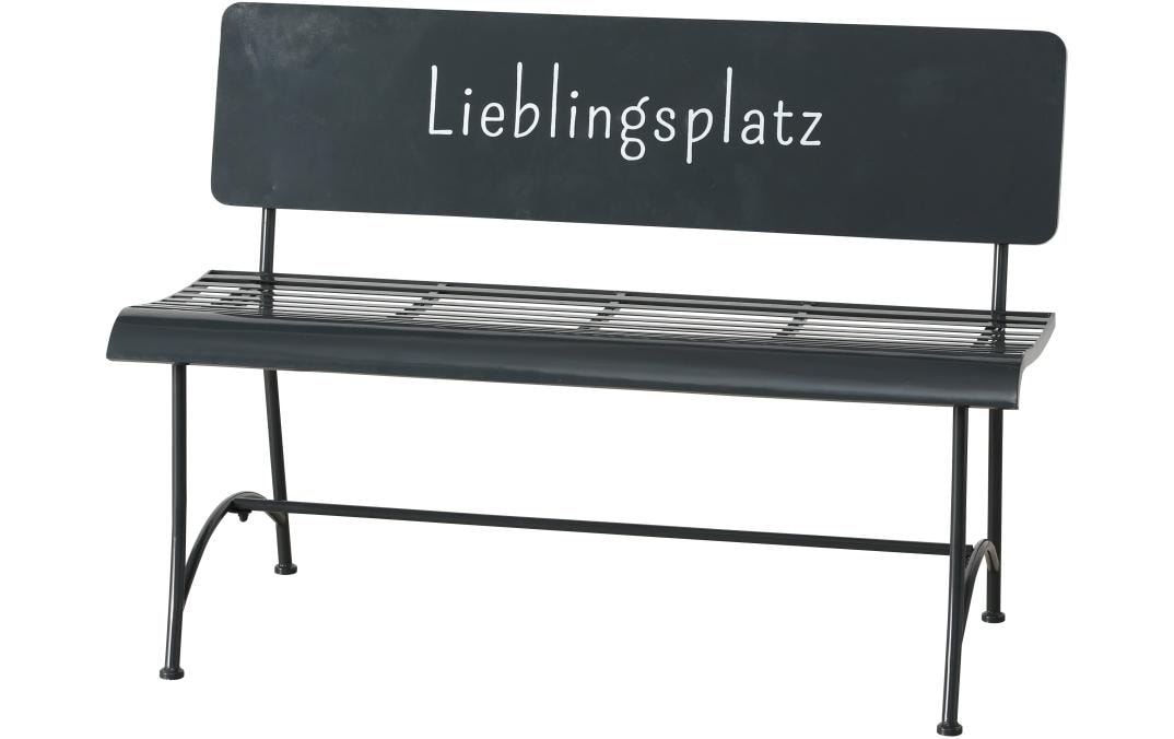 Boltze Bank Lieblingsplatz aus grauem Eisen für den Garten Garteneinrichtung Boltze