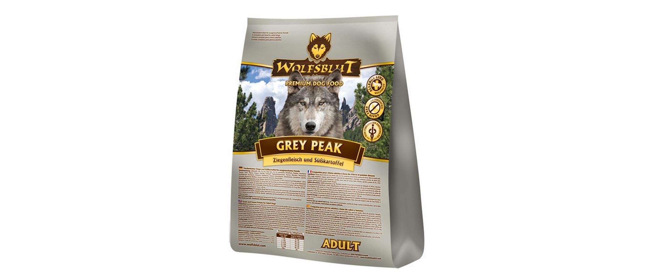 Wolfsblut Dog Grey Peak Adult Ziege & Süsskart., 12.5kg