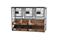 Chic Antique Wandregal mit Schubladen