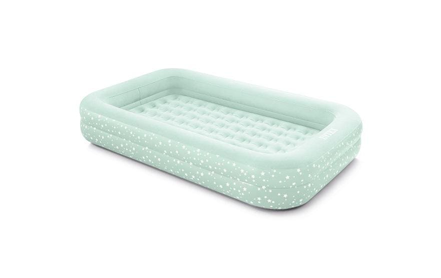 Intex Luftbett Kidz Travel Set, Mint,Sterne mit Pumpe, 107x168x25