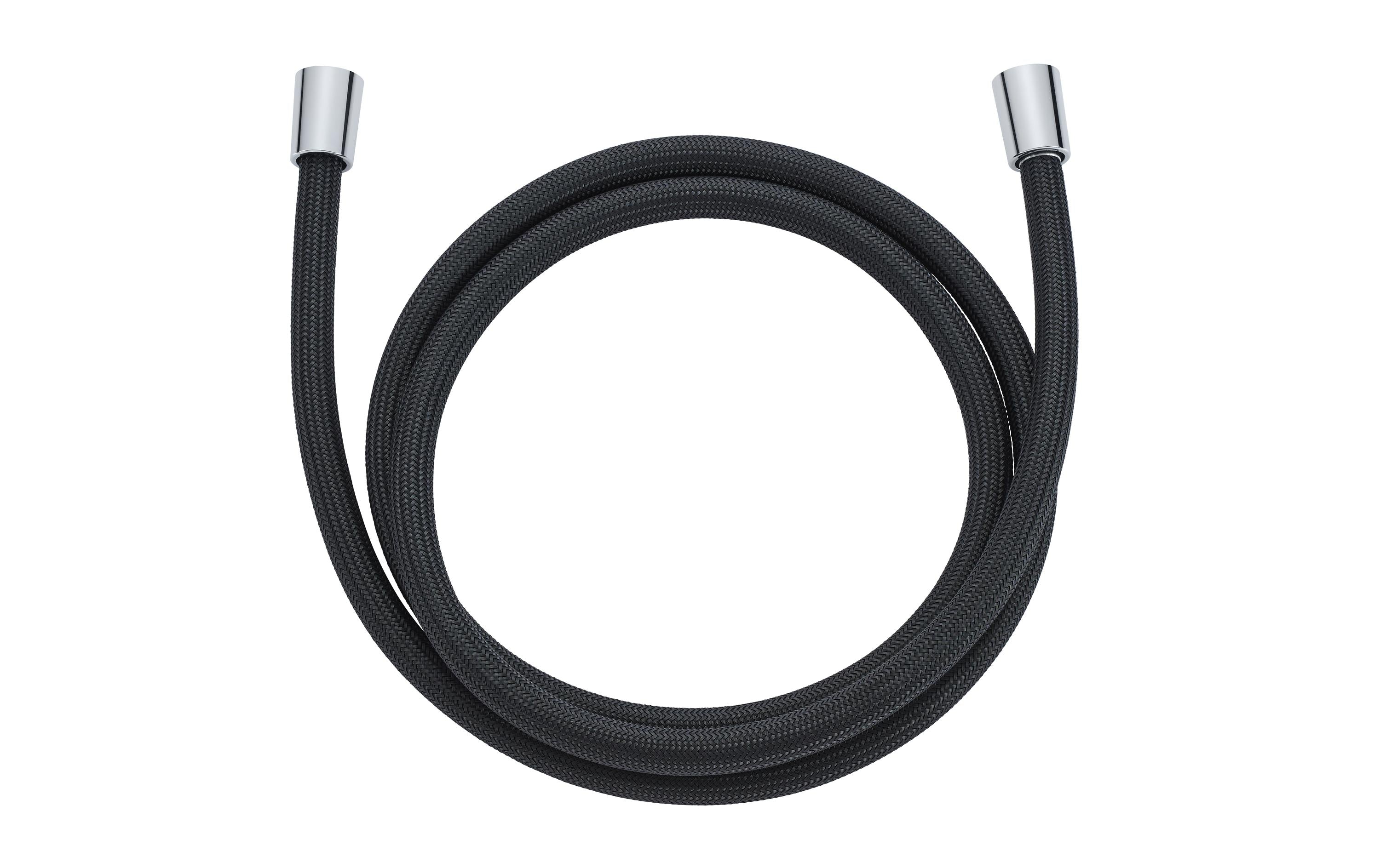 diaqua® Duschbrauseschlauch CHROMALUX Zero, Schwarz 180 cm