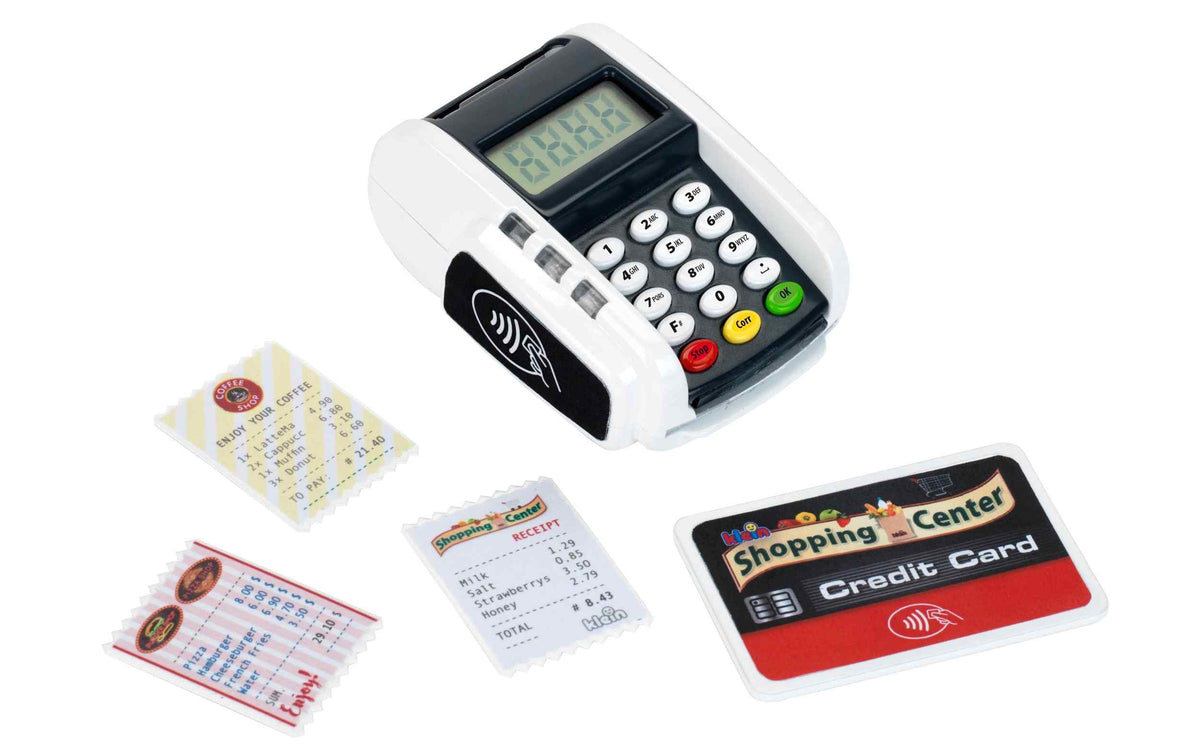 Klein-Toys Spielgeld POS-Terminal mit Licht & Sound