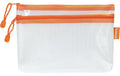 Kolma Etui Mesh Bag Orange/Transparent, 25x16cm