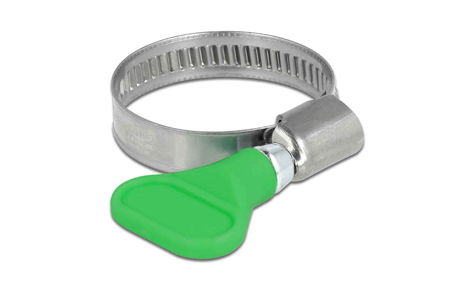 Delock Schlauchschelle Edelstahl 400 SS 20-35 mm, Grün 5 Stück