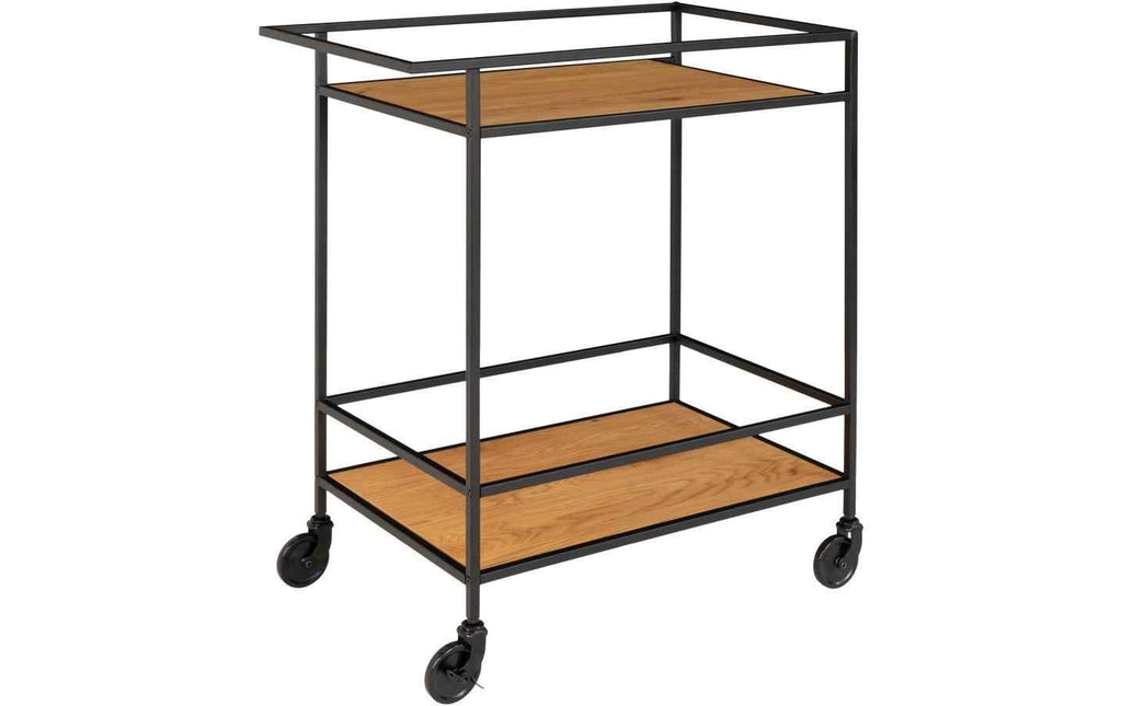 House Nordic Bartrolley Vita Schwarz/Natur