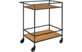 House Nordic Bartrolley Vita Schwarz/Natur