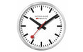 Mondaine Wanduhr Aluminium 40cm Analoguhr, Quarz Uhrwerk