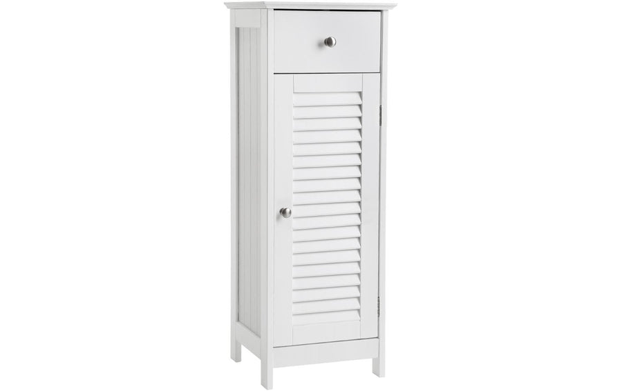 Vasagle Schrank, MDF Weiss 32x87x30 cm Mitteldichte Holzfaserplatte (MDF), Grundmaterial: Holz