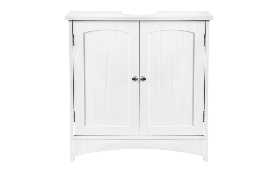 Vasagle Waschbeckenschrank Weiss 60 x 60 x 30 cm Mitteldichte Holzfaserplatte (MDF), Grundmaterial: Holz