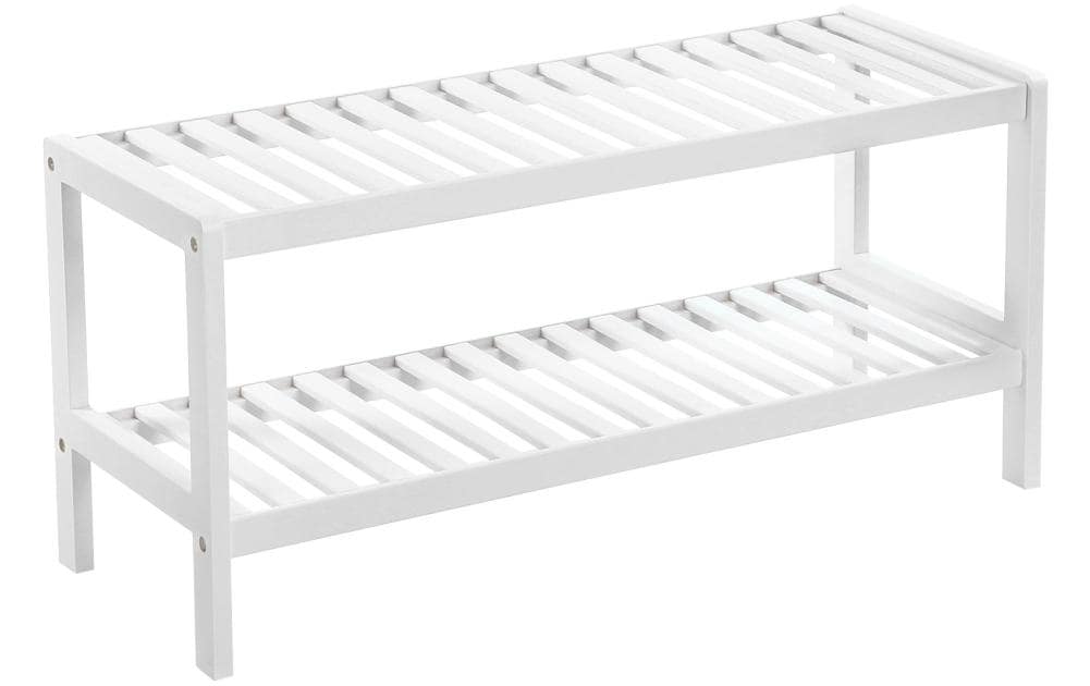 Songmics Schuhregal Bambus/Weiss
