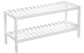 Songmics Schuhregal Bambus/Weiss