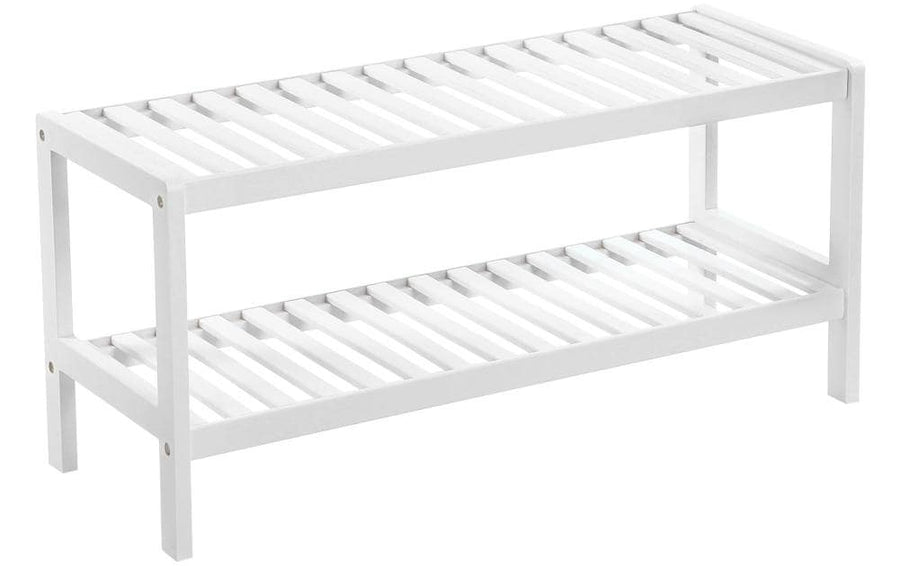 Songmics Schuhregal Bambus/Weiss