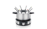 Severin Fondue-Set All-in-One 11 Teile, Schwarz/Silber
