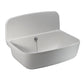 diaqua® weißes Waschbecken mit Rückwand und Stopfenkette
