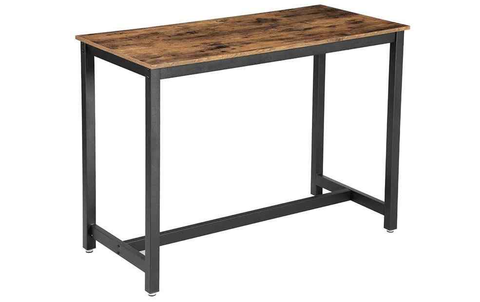 Vasagle Bartisch aus Holz und Stahl 120 x 60 x 90 cm