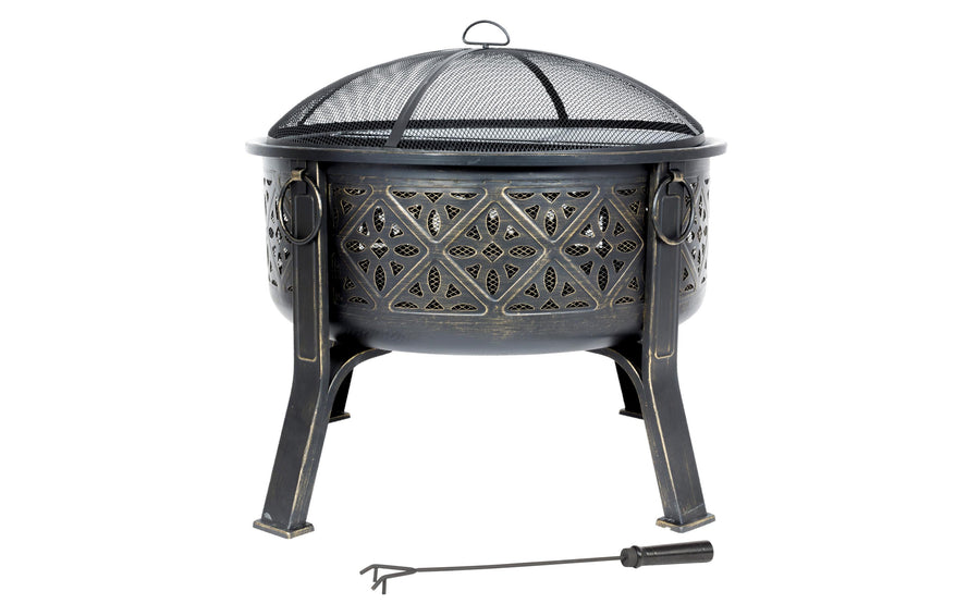 La Hacienda Feuerschale Stahl mit Grillrost 76 cm Grills & Feuerstellen La Hacienda