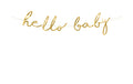 Partydeco Girlande Hello Baby 0.7 m, Gold