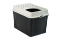 Rotho Katzentoilette Berty Eco, Schwarz – Sand