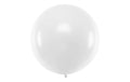 Partydeco Luftballon Rund Pastell 1 m, Weiss