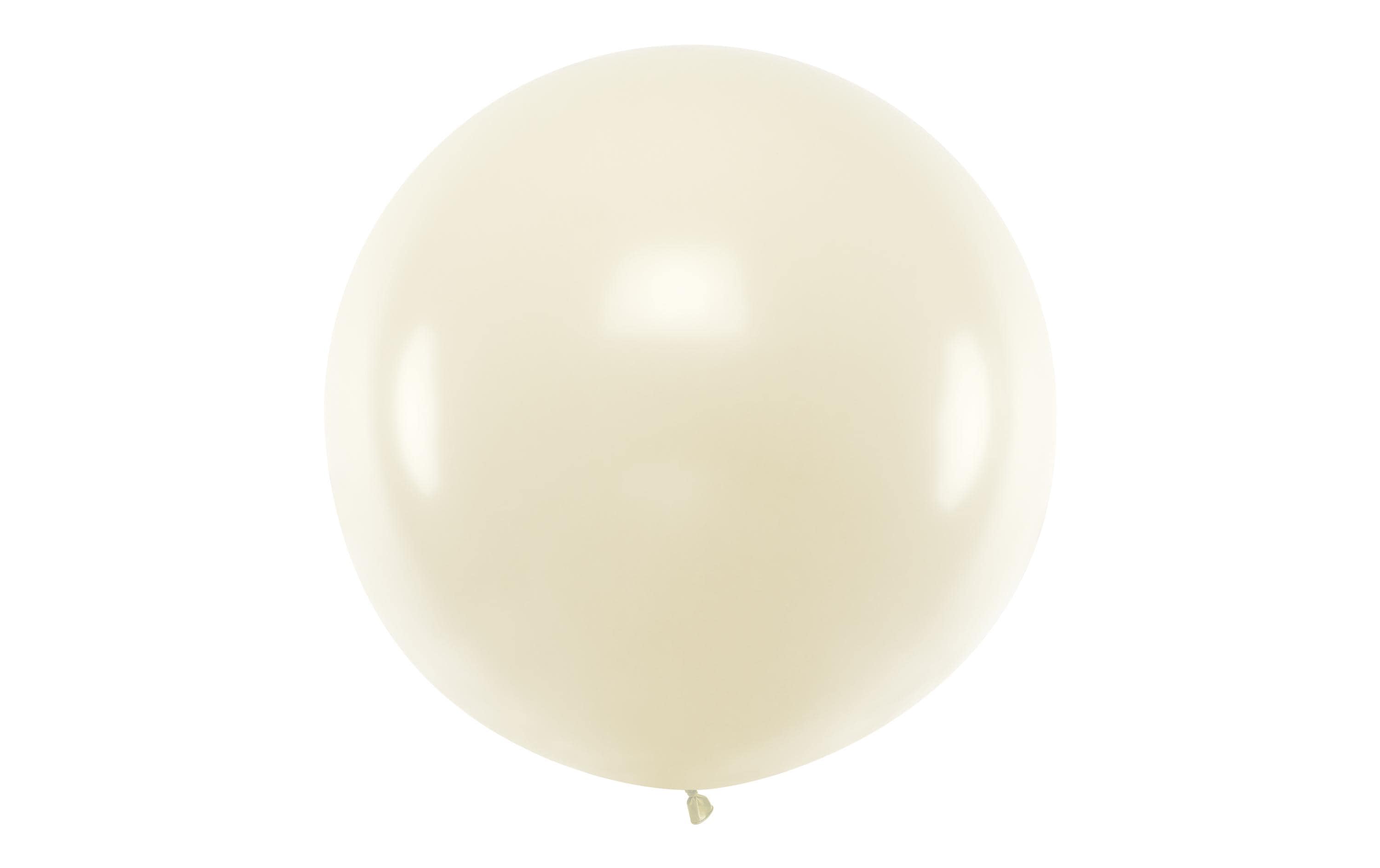 Partydeco Luftballon Gross Metallic 1 m, Pearl