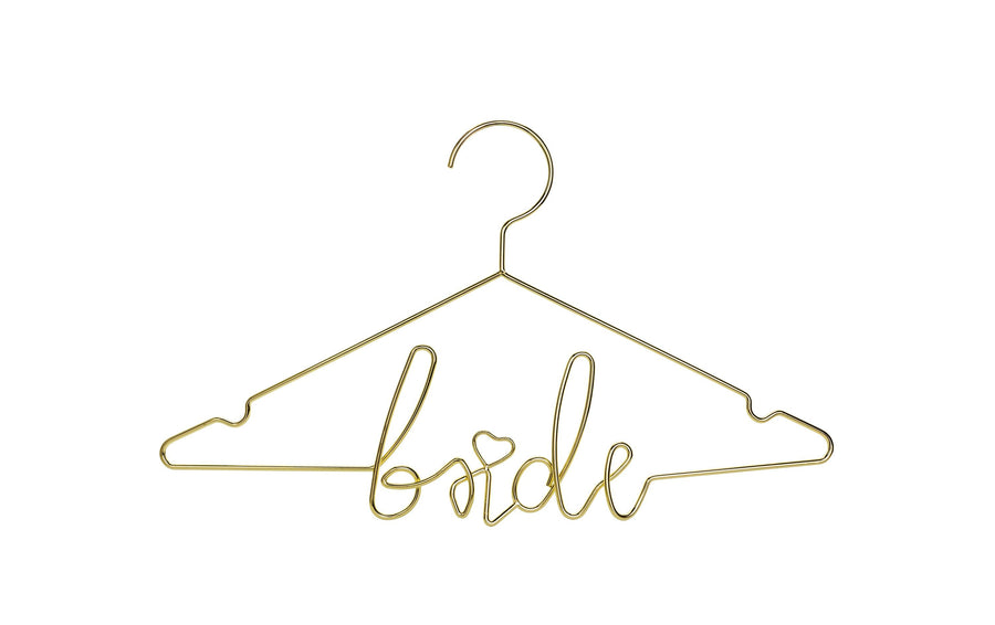 Partydeco Hochzeitsaccessoire Kleiderbügel Bride 45 x 27 cm, Gold