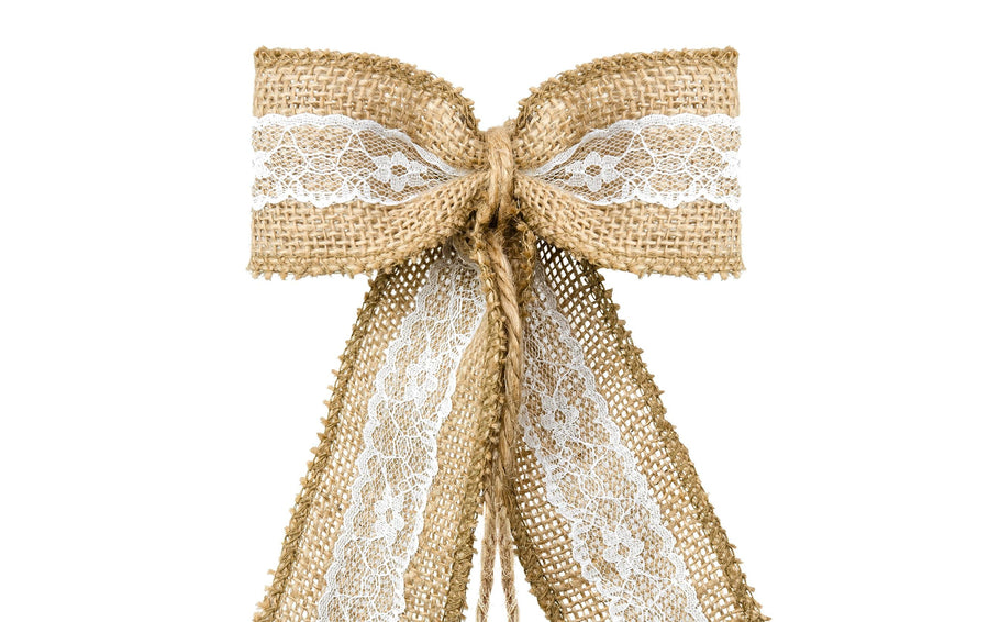 Partydeco Hochzeitsaccessoire Autodeko Set 5-teilig, Braun/Weiss