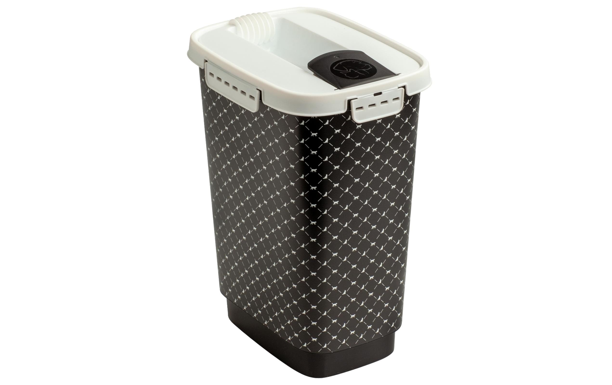Rotho Tierfutterbehälter Flo, 4.1 l, Schwarz / Weiss