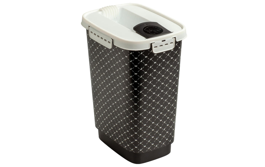 Rotho Tierfutterbehälter Flo, 4.1 l, Schwarz / Weiss