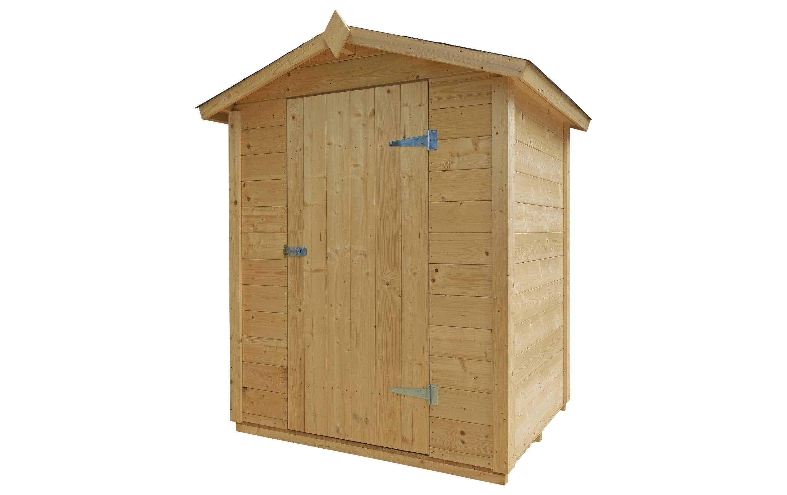 Nick Gerätehaus Holz – Kompakte Gartenspeicherlösung aus Holz, 154 cm x 124 cm x 216 cm Garteneinrichtung Innovesta