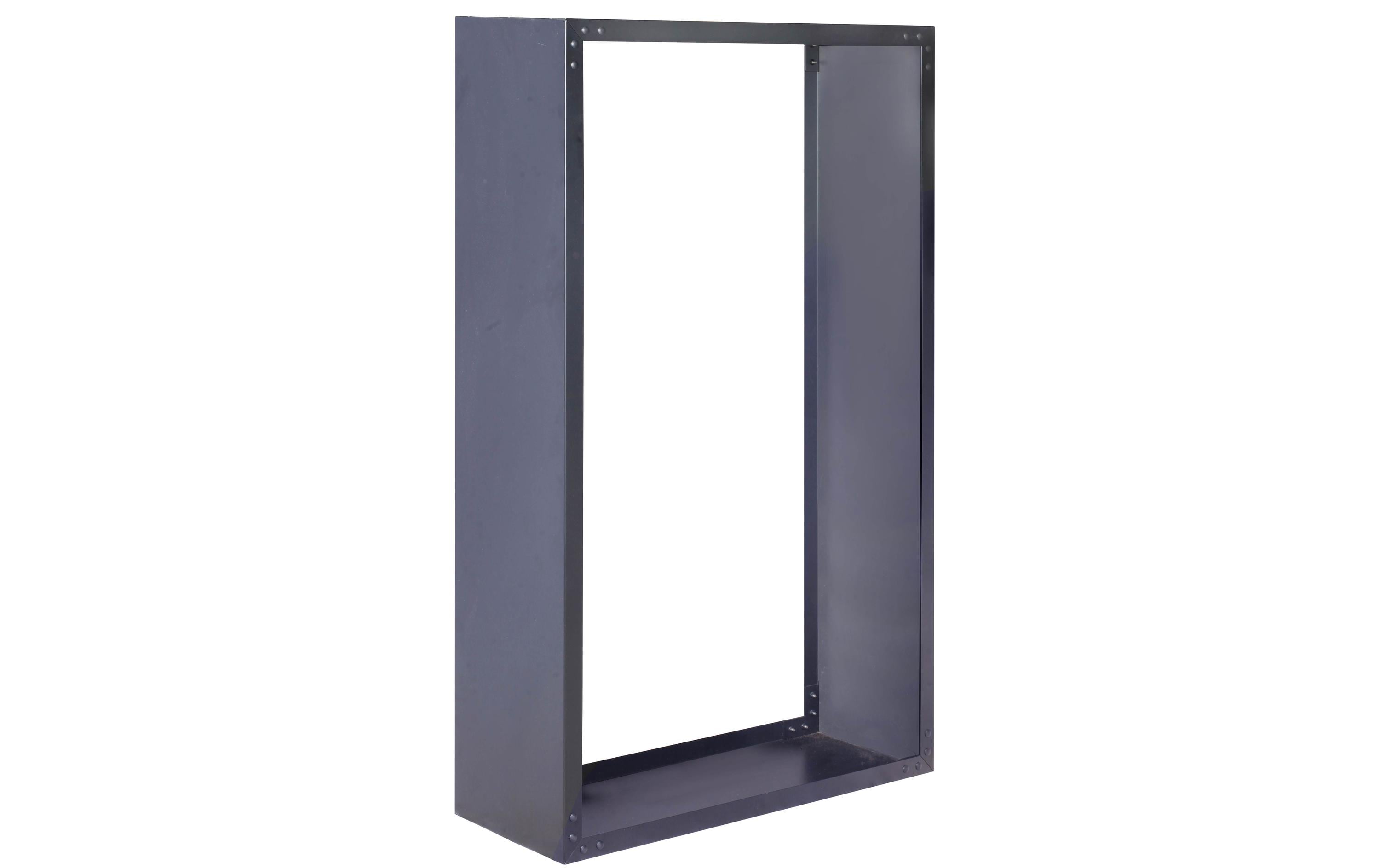 Kaminholzregal Metall schwarz 94x35x149 cm für Innen- und Außenbereich Garteneinrichtung Innovesta