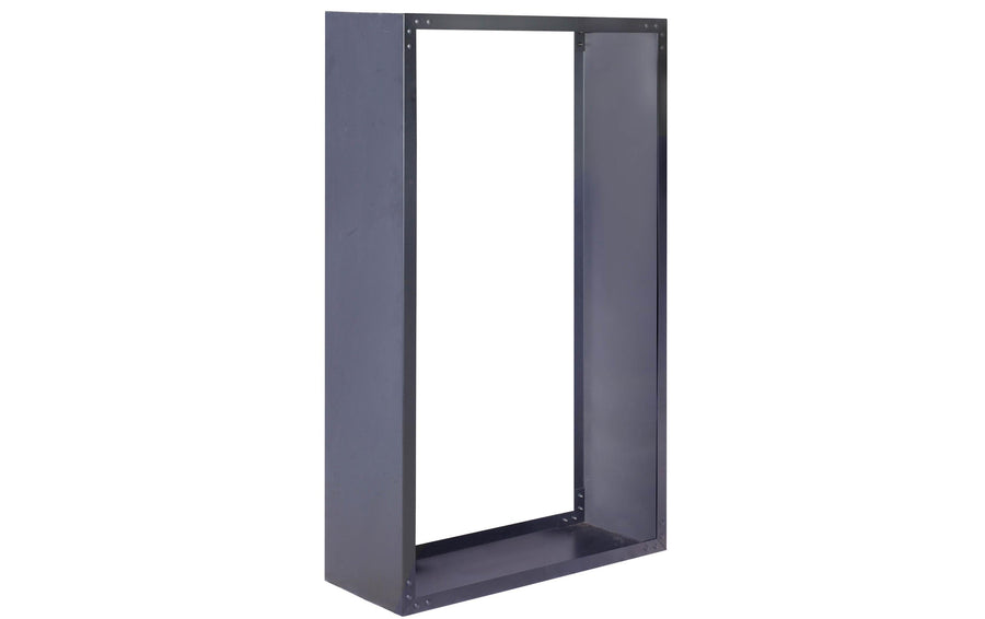 Kaminholzregal Metall schwarz 94x35x149 cm für Innen- und Außenbereich Garteneinrichtung Innovesta