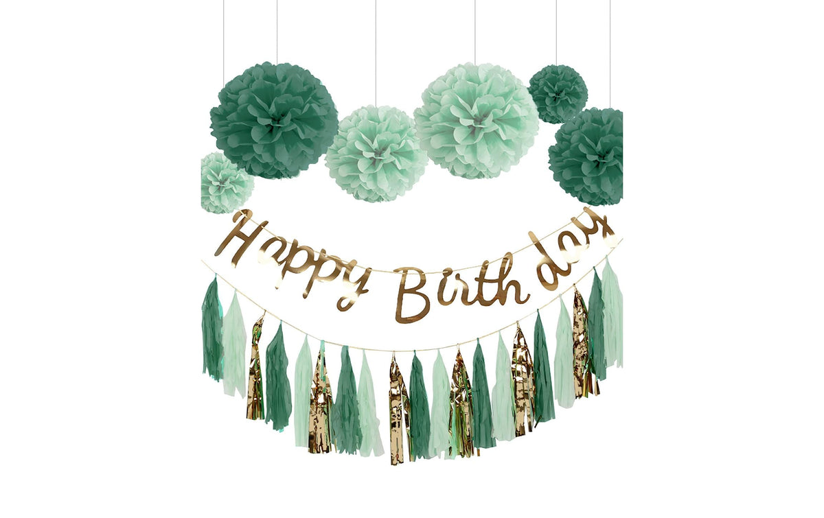 I AM CREATIVE Girlande Birthday Gold/Mint