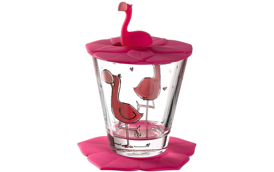 LEONARDO Kindertrinkglas Bambini 3-teilig, Flamingo