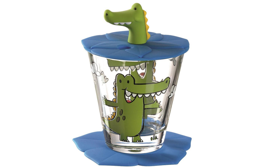 LEONARDO Kindertrinkglas Bambini 3-teilig, Krokodil