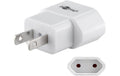 Max Hauri Reiseadapter EU – USA, Weiss