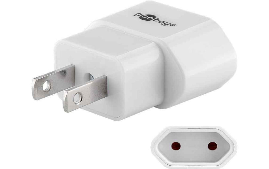 Max Hauri Reiseadapter EU – USA, Weiss