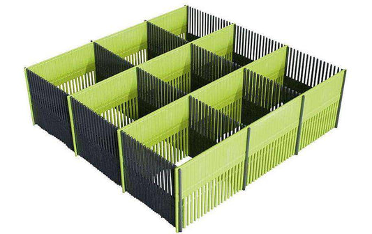purvario Stauleisten 100 MAXXI 8-teilig, Limonengrün/Anthrazi