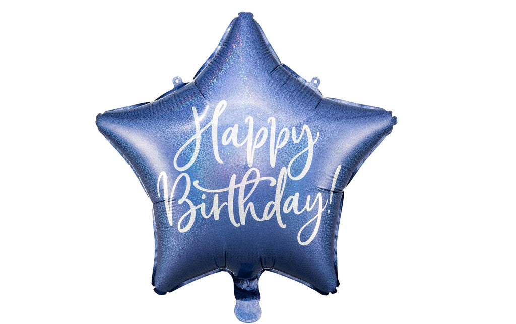 Folienballon Happy Birthday 40 cm Gold Schwarz