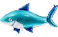 Partydeco Folienballon Shark Blau