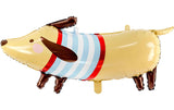 Partydeco Folienballon Dachshund Braun