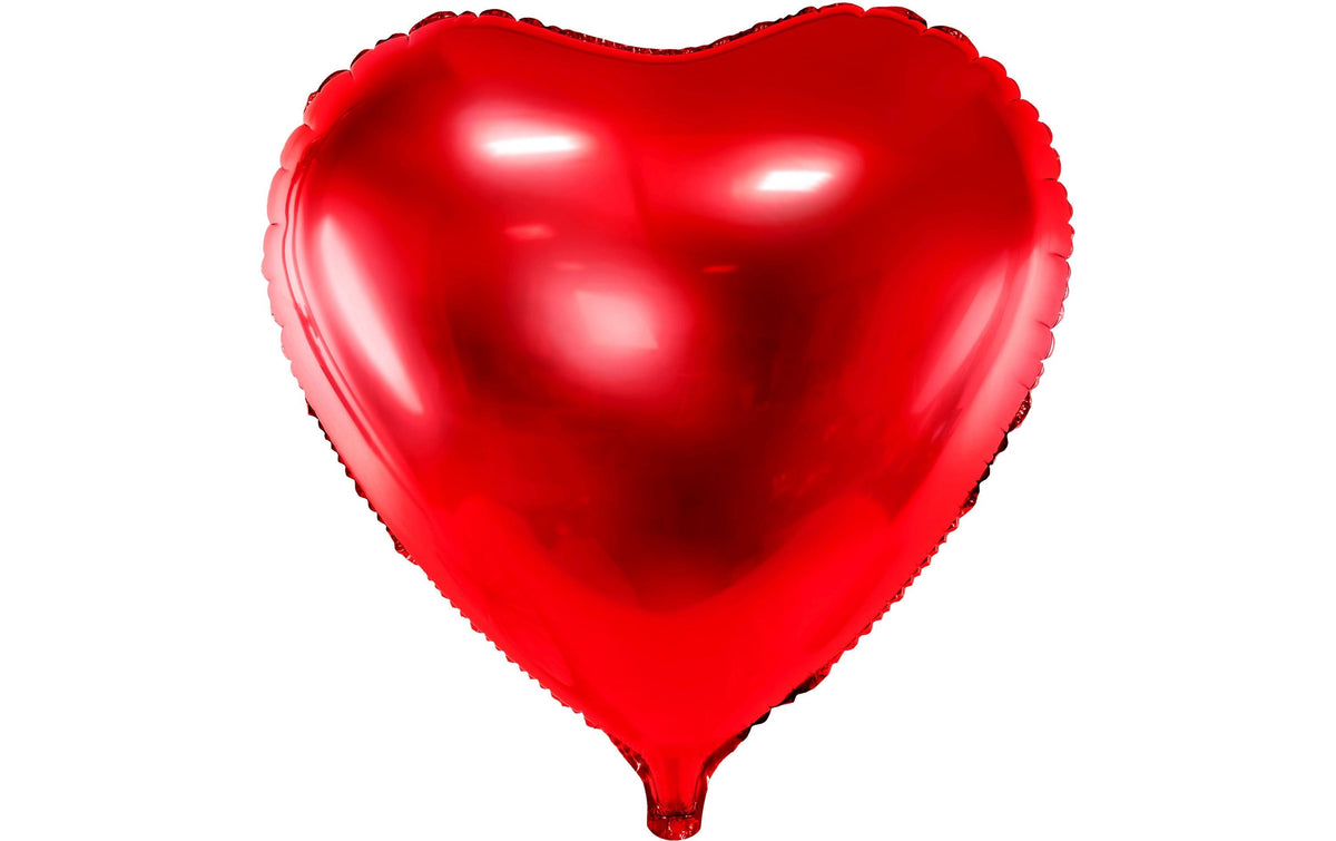 Partydeco Folienballon Herz Rot