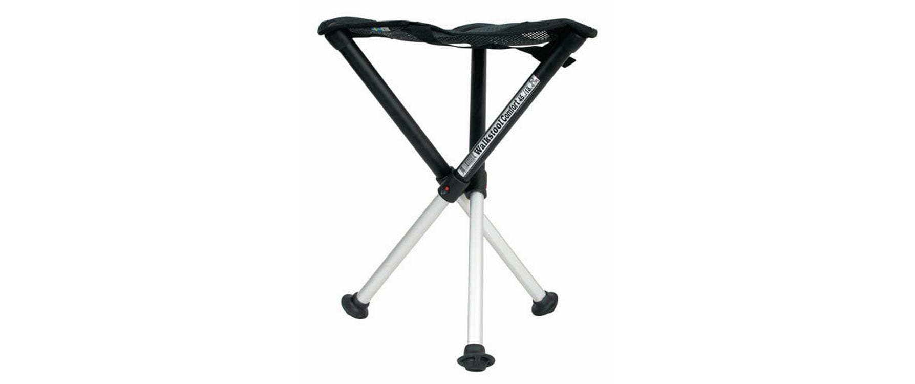 Walkstool Dreibeinhocker Aluminium Schwarz/Silber 45 cm Sport & Freizeit > Camping > Camping Zubehör Walkstool