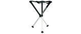 Walkstool Dreibeinhocker Comfort 55 cm Schwarz/Silber