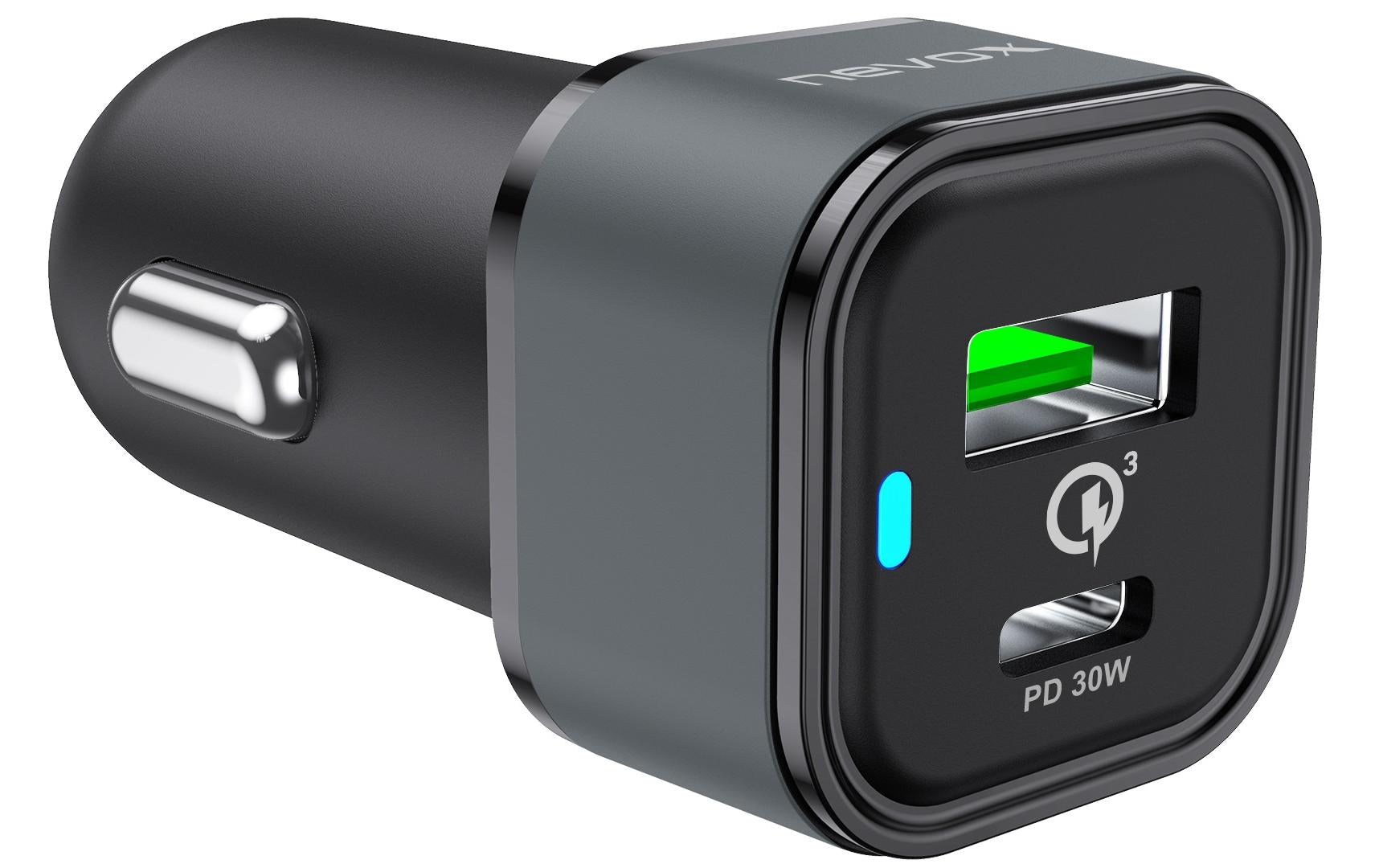 Nevox Autoladegerät Dual USB-C + USB-A 48W