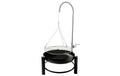 Schwenkgrill Seilzug Karbonstahl Höhenverstellbar 136 cm Grills & Feuerstellen Innovesta
