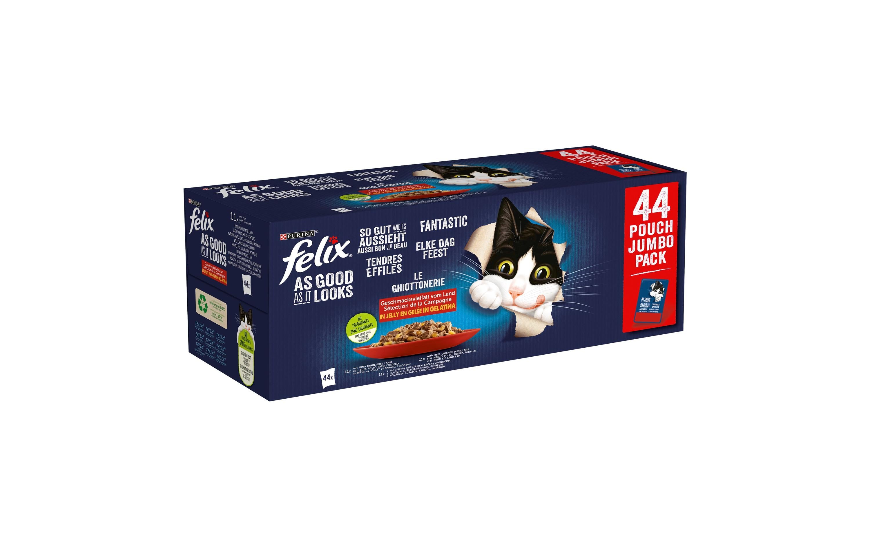 Felix Nassfutter So gut wie es aussieht Huhn/Rind/Ente/Lamm, 44x85g