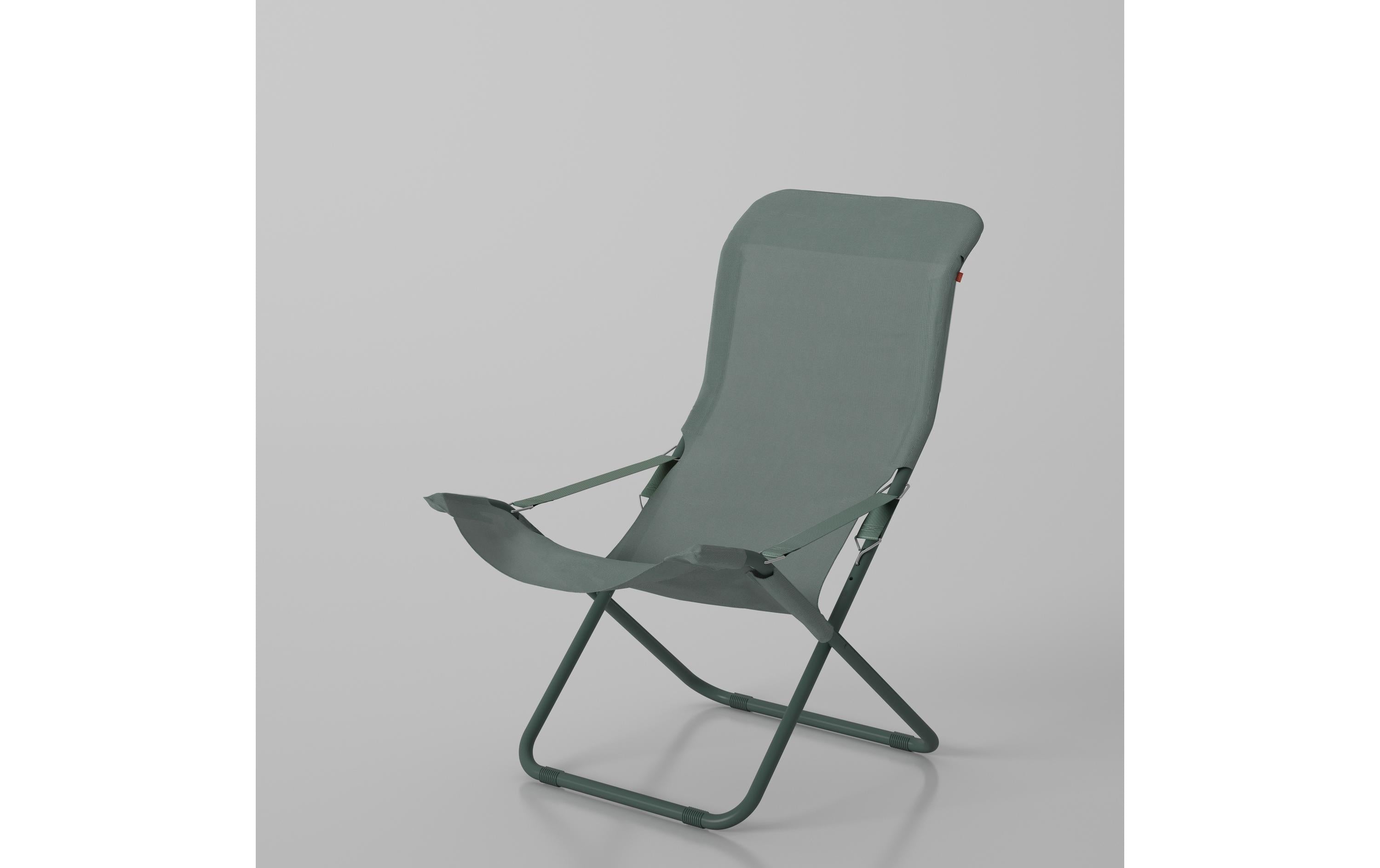 FIAM Relaxsessel Fiesta 127TX Klappstuhl Salbeigrün Metallgestell Garteneinrichtung FIAM